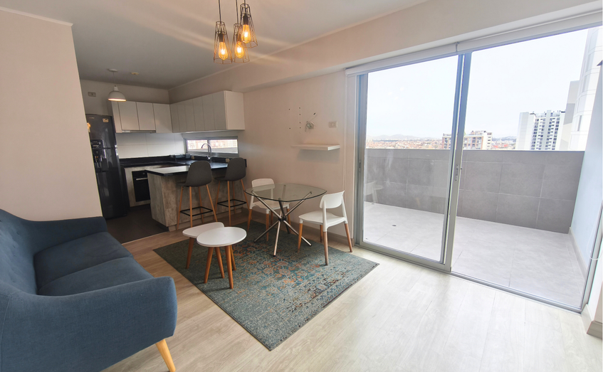 Departamento Amoblado en Alquiler con 2 Terrazas – Barranco