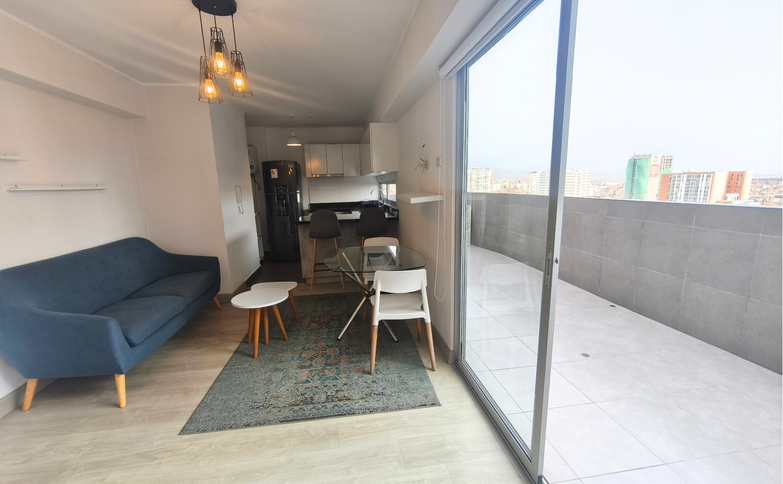 Departamento Amoblado en Alquiler con 2 Terrazas – Barranco
